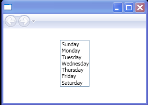 Bind ListBox ItemsSource to DayNames property of DateTimeFormatInfo