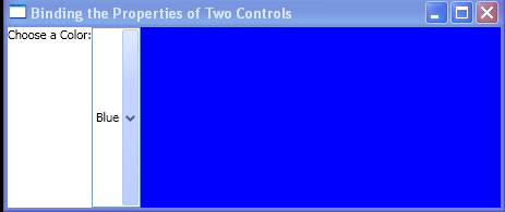 Bind property of one instantiated control