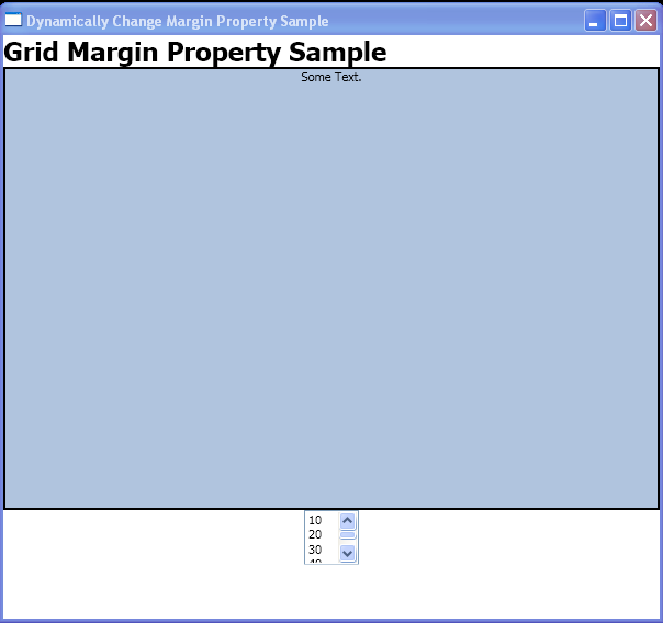 Change the margins of an element that is within a Grid by XAML and programmatic code