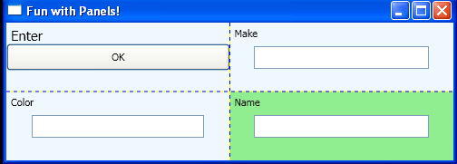 Define rows / columns for Grid