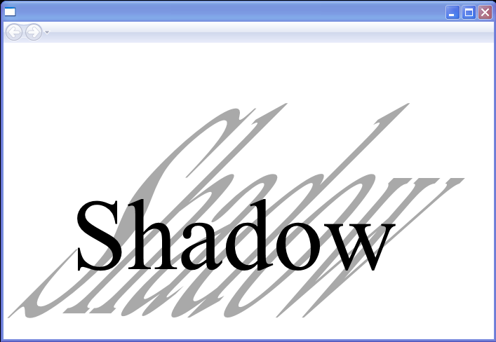 Empirical Tilted Text Shadow