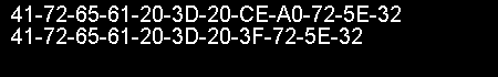 Write the UTF-8 and ASCII encoded byte arrays