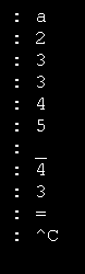 A four-function postfix calculator.