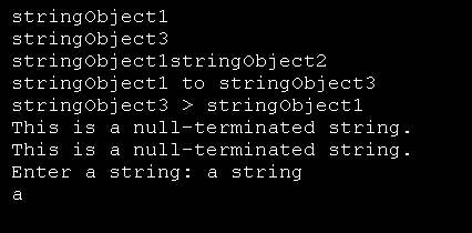 A short string demonstration