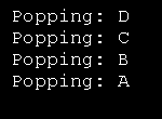 A simple stack example: push, empty, pop and top