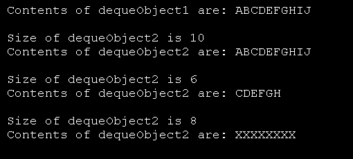 Assigning deque objects.