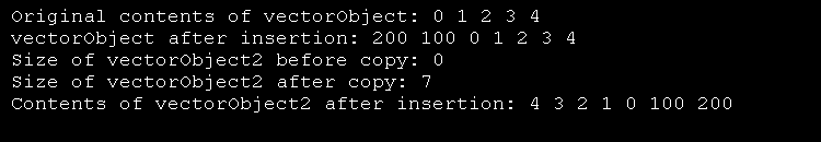 Demonstrate front_insert_iterator in vector