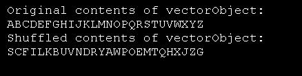 Demonstrate random_shuffle() in vector