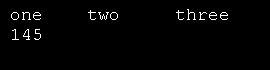 Demonstrate some escape sequences: \t, tn  and \b