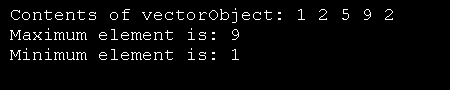 Find minimum and maximum inside a vector