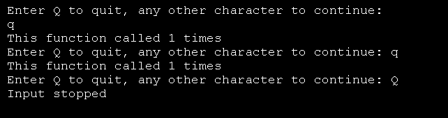 Function local variable