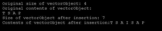 Insert one vector into another using an insert iterator