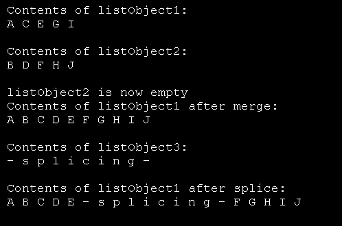 Merge and splice lists.