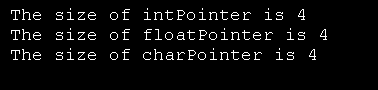 The actual data type of the value of all pointers is the same