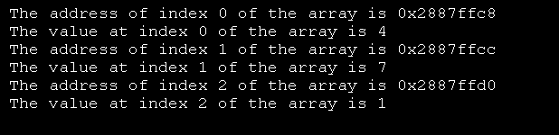 The name of the array is a constant pointer