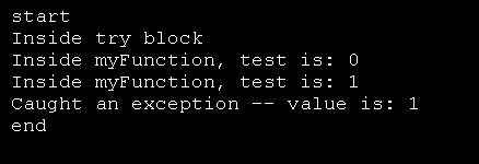 Throwing an exception from a function