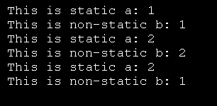 Usage and effect of a static data member