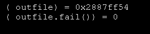 ofstream.fail() Demo