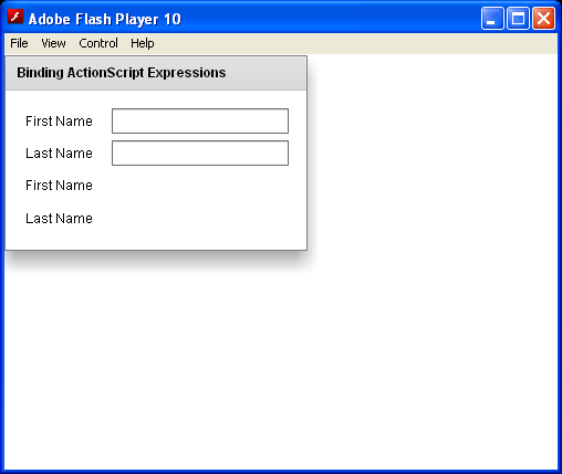 Data Binding Through ActionScript Expressions