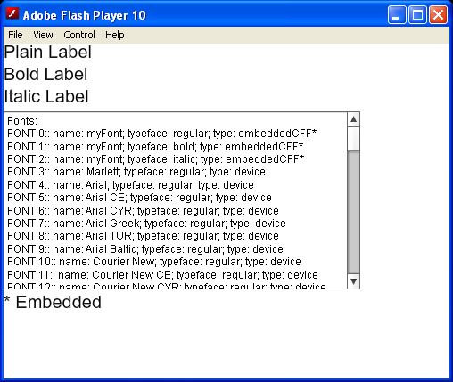 Enumerate Fonts