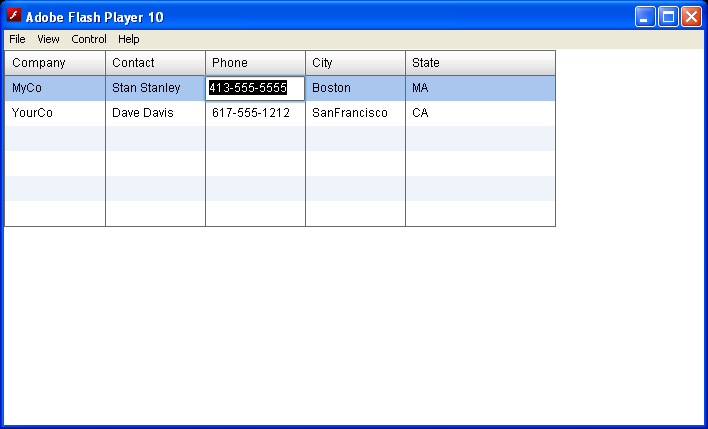 Inline DataGrid Editor