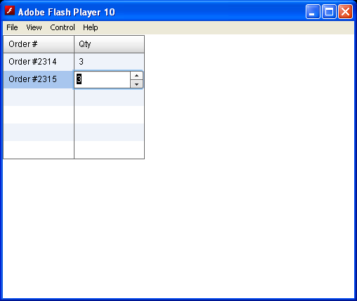 Inline NumericStepper