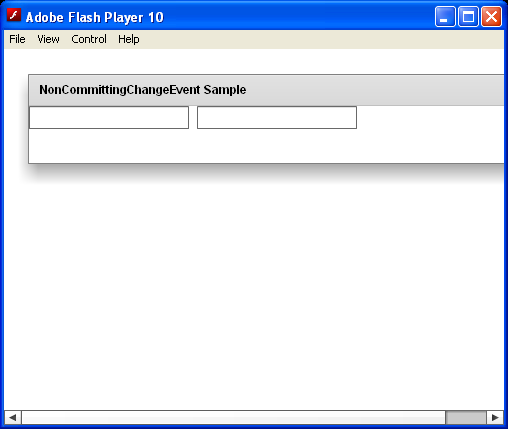 NonCommittingChange Event Sample