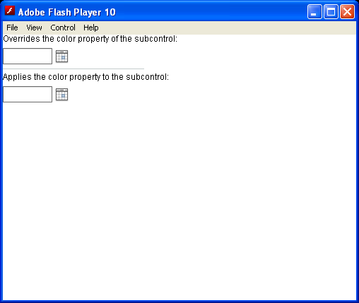 SubComponent Styles Selector