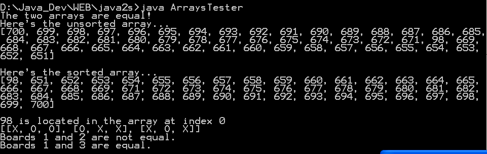 Static methods from Arrays