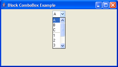 Block ComboBox Example