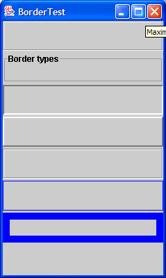 Test different borders