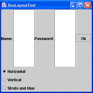 BoxLayout demo 1