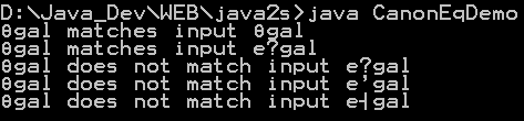 Show use of Pattern.CANON_EQ
