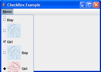 CheckBox Menu Sample