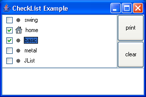 Checklist Java Example Check List Example