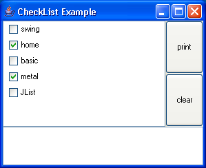 Checklist Java Example Check List Example 2 · Check List Example 2