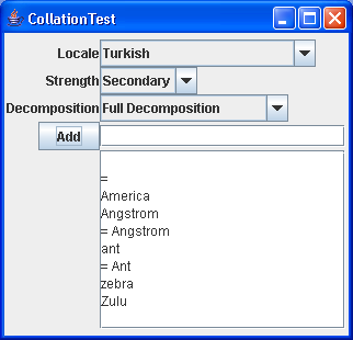 This program demonstrates collating strings under various locales.