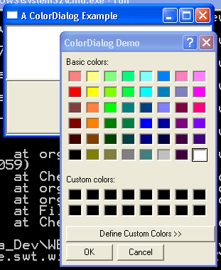 Color Dialog Example