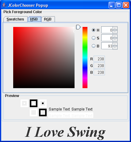 Color Chooser Demo : Color Chooser « Swing JFC « Java