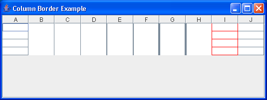 Column Border Table Example