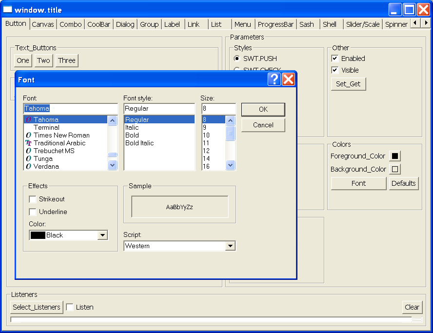 SWT Control in One Example