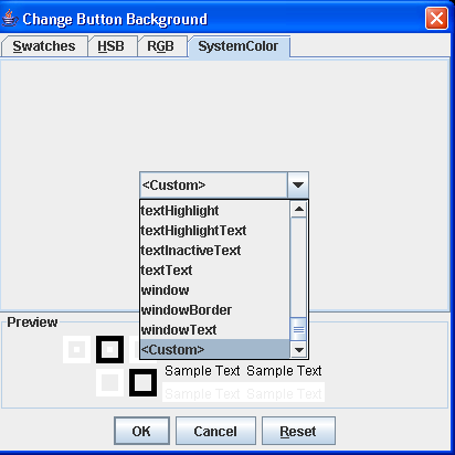 System Color Chooser