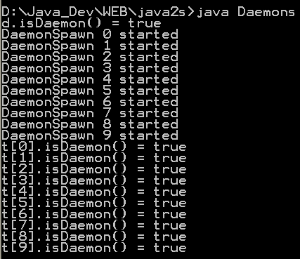 Daemon threads spawn other daemon threads