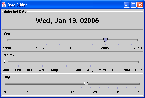 Date slider