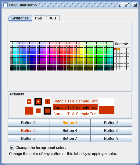 Drag Color Demo