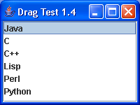 Drag capabilities: JList