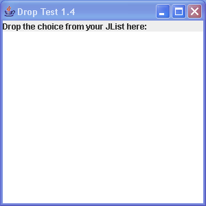 A simple drop tester application for JDK 1.4 Swing components