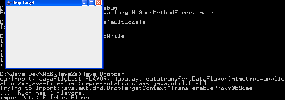 Dropper - show File Drop Target from Drag-n-Drop