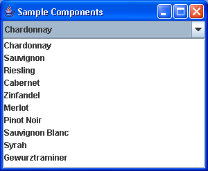 Dual Sample: JList and ComboBox