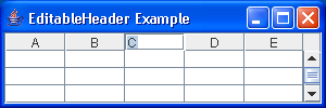 Editable Header Table Example